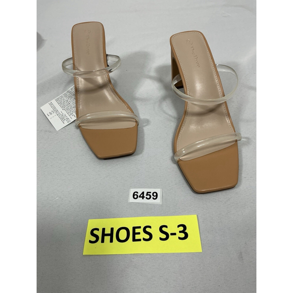 The Drop Shoes - Womans NWT The Drop Strappy Slipon Slide Sandals 10 Clear Open Toe